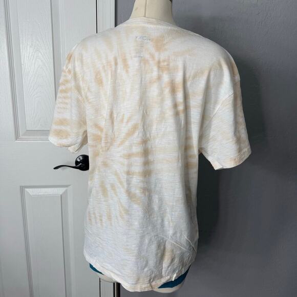 Roxy Juniors Spiral Tie Dye Tee Graphic Tee, Peace and Positivity Shirt, S/P - Picture 2 of 7